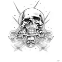 leg sleeve with skulls the Grim Reaper go ahead and throw some random design.  tattoo design idea