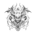 Dragon demon tattoo design idea