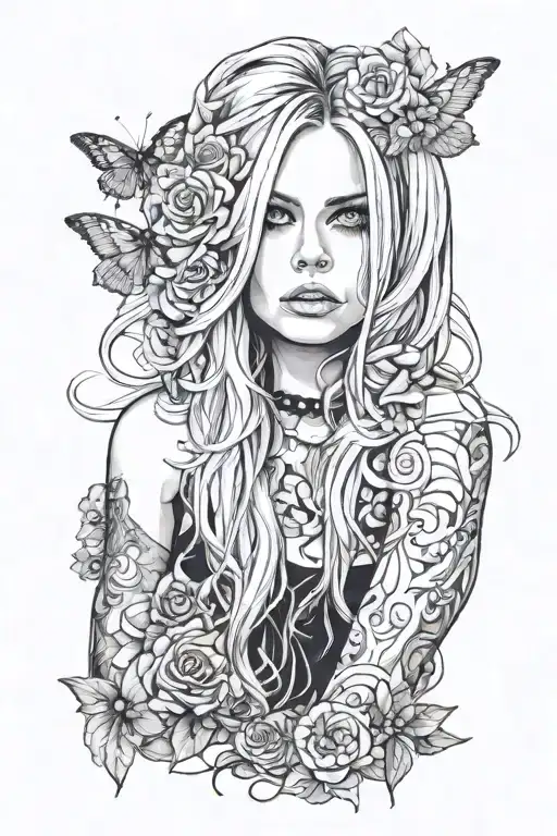avril Lavigne tattoo design idea