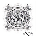 Solvent/Insolvent ambigram tattoo design idea