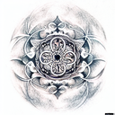 Solvent/Insolvent ambigram tattoo design idea