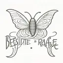 a bullet with butterfly wings and the words "despite all my rage" written on the bullet  tattoo design idea