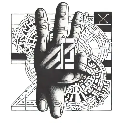 444 in Roman numerals side of hand tattoo design idea