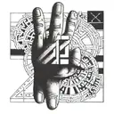 444 in Roman numerals side of hand tattoo design idea