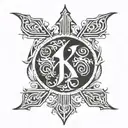 444 in Roman numerals tattoo design idea