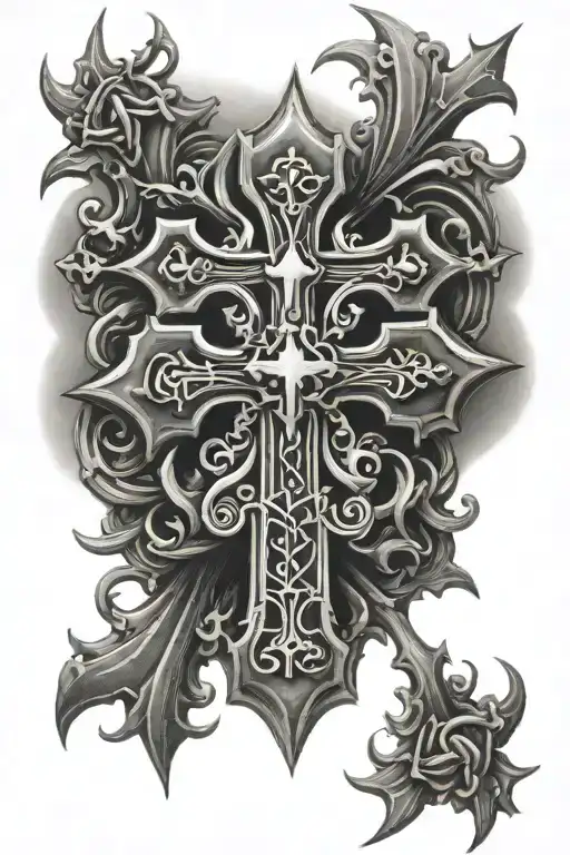 triple cross tattoo tattoo design idea