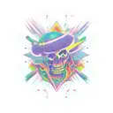 celestial witchcraft tattoo design idea