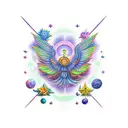 celestial witchcraft tattoo design idea