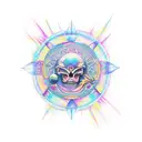 celestial witchcraft tattoo design idea