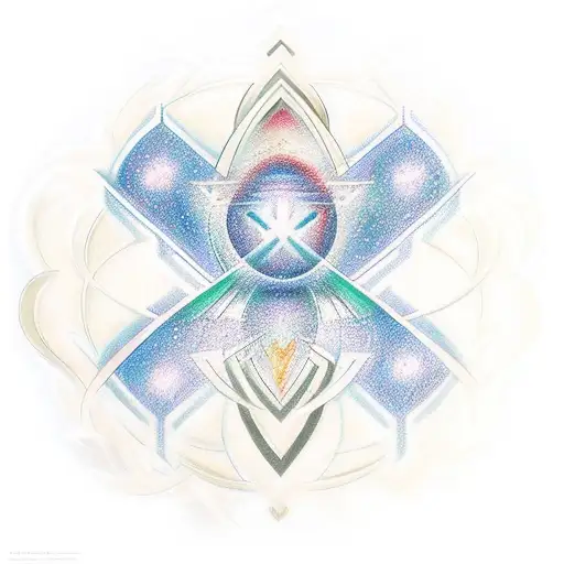 tolken symbol for love in a quasar mansculine tattoo design idea