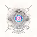 Quasar tattoo design idea