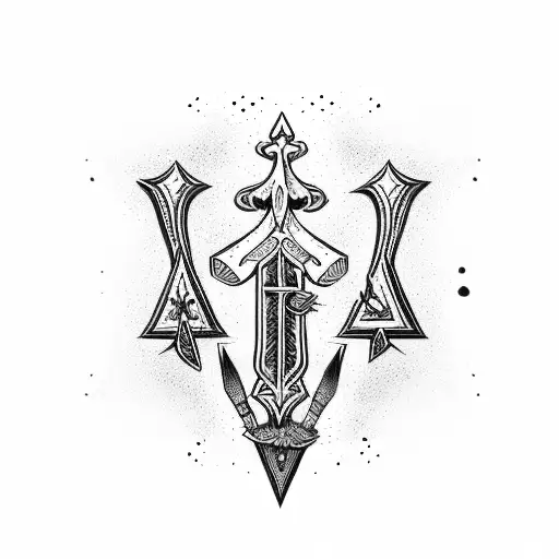 Ace of Spades bow and arrow tattoo design idea