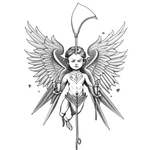 cupid tattoo design idea