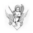 cupid tattoo design idea