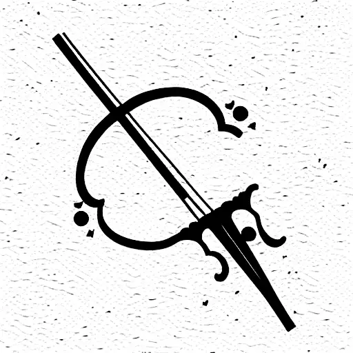 Violin holes mixed with piano keys tattoo design idea