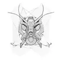 basking in the solice of regret tattoo design idea