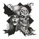 horror movie inspired tattoo design idea