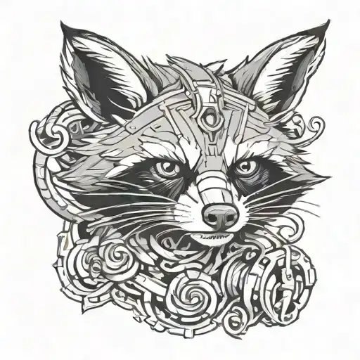 racoon meching tattoo design featuring tattoo design idea