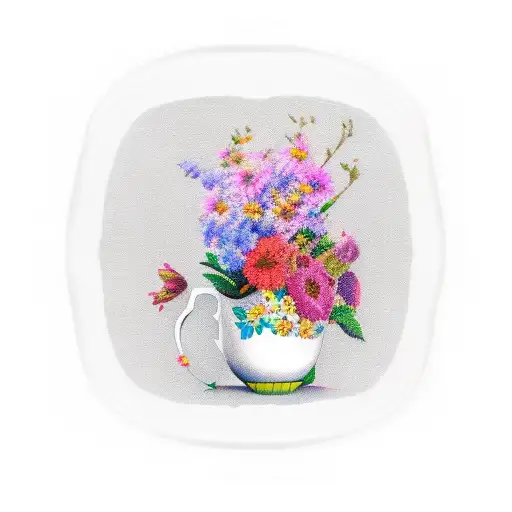 cafetera con flores tattoo design idea