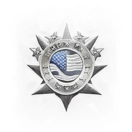 patriotic tattoo with the quote "Si Vis Pacem Parabellum" tattoo design idea