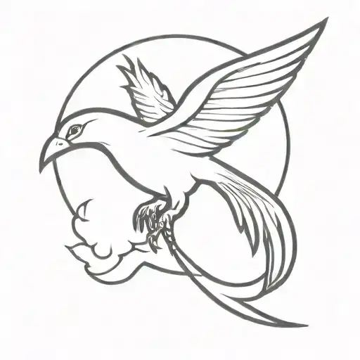 gibson firebird logo tattoo design idea
