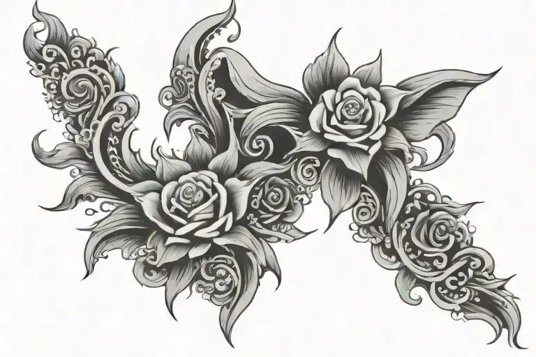 Blackout tattoo design idea