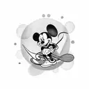 Mickey mouse tattoo design idea