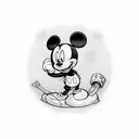 Mickey mouse tattoo design idea