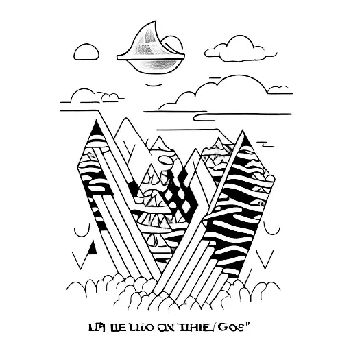 "life goes on"  tattoo design idea