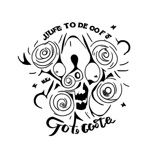 just a quote "life goes on" for the knee tattoo design idea