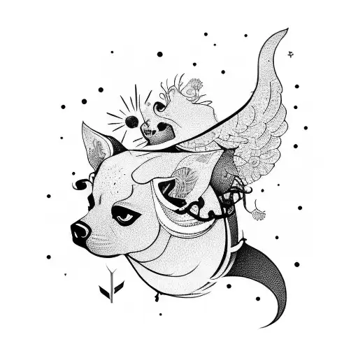 representation of family, love and loyal tattoo design idea