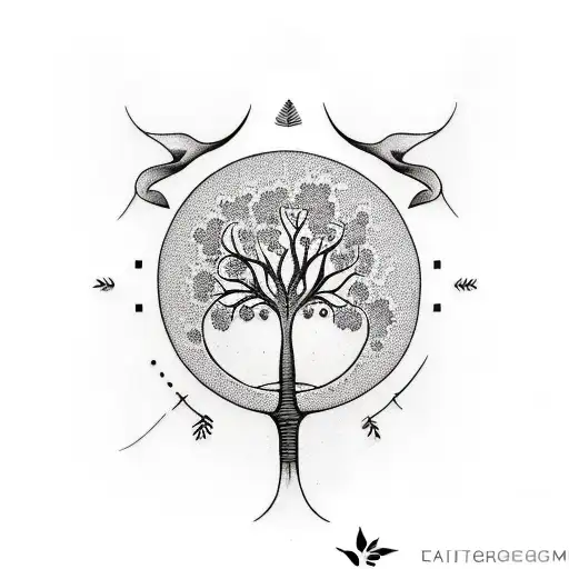 tattoo design for a woman’s forearm. The tree of life where the trunk of the tree is actually XX-III and the branches ar tattoo design idea