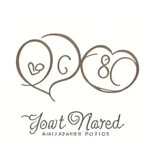 We got married April 4th at 4 pm, we’d like a simple logo tattoo indicating our anniversary  tattoo design idea