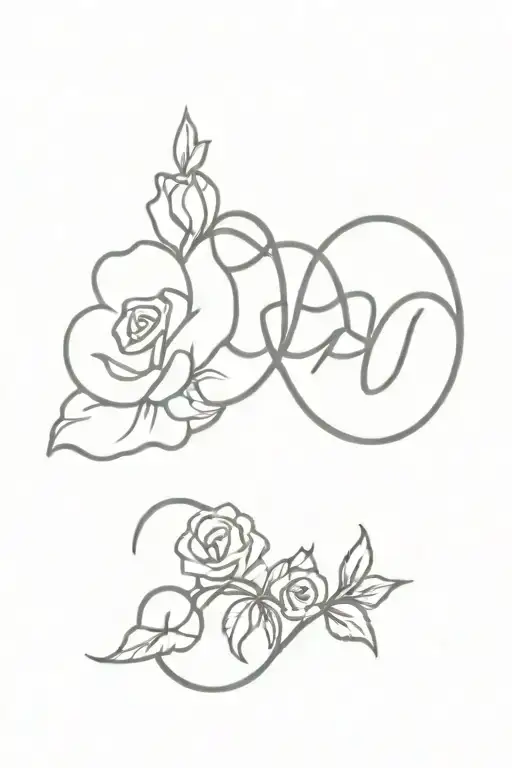 wedding rings tattoo design idea