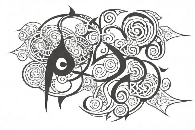 written Good luck tattoo design idea