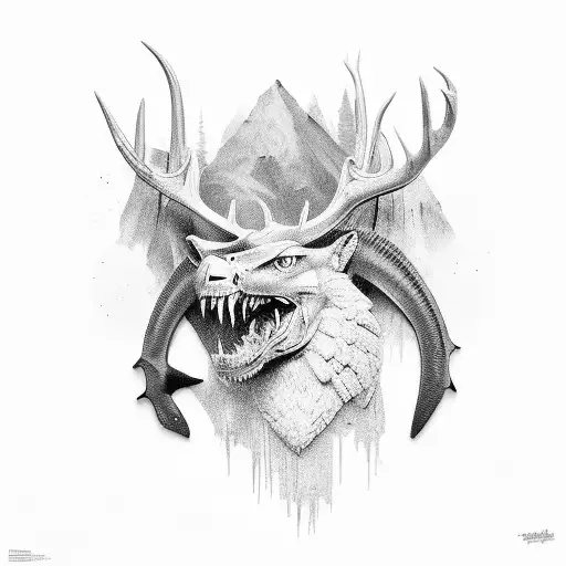 hunting  tattoo design idea