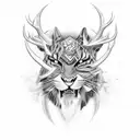 hunting with outdoors  tattoo design idea