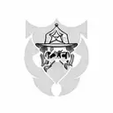 cop and patriotic  tattoo design idea
