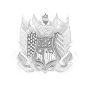 cop and patriotic  tattoo design idea