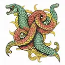 Gemini snake tattoo design idea