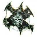 bat skeleton tattoo design idea