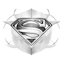 Superman's emblem morphing into a soaring bird tattoo design idea