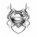 Superman's emblem morphing into a soaring bird tattoo design idea