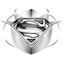 Superman's emblem morphing into a soaring bird tattoo design idea
