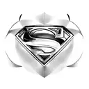 Superman's emblem morphing into a soaring bird tattoo design idea