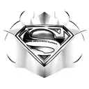 Superman's emblem morphing into a soaring bird tattoo design idea
