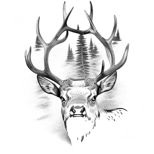 elk hunting tattoo design idea