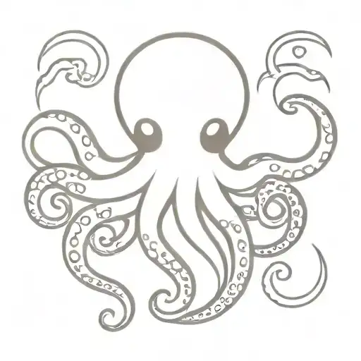 cute octopus tattoo design idea