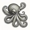 cute octopus tattoo design idea