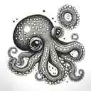cute octopus tattoo design idea